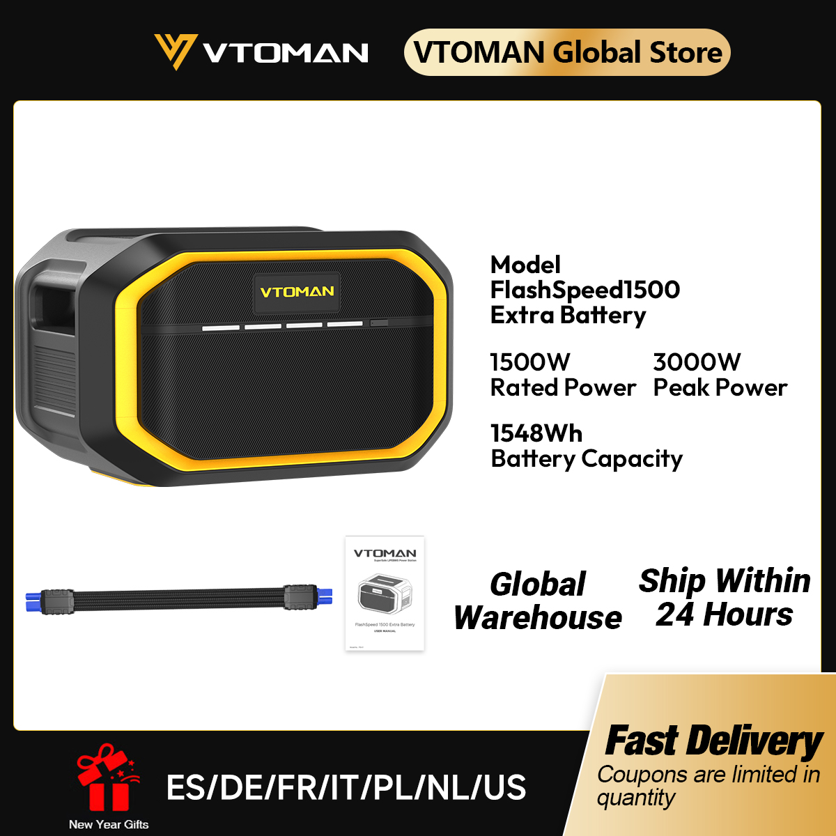 Lifepo4 Battery Pack - VTOMAN This FlashSpeed1500 Extra Battery is