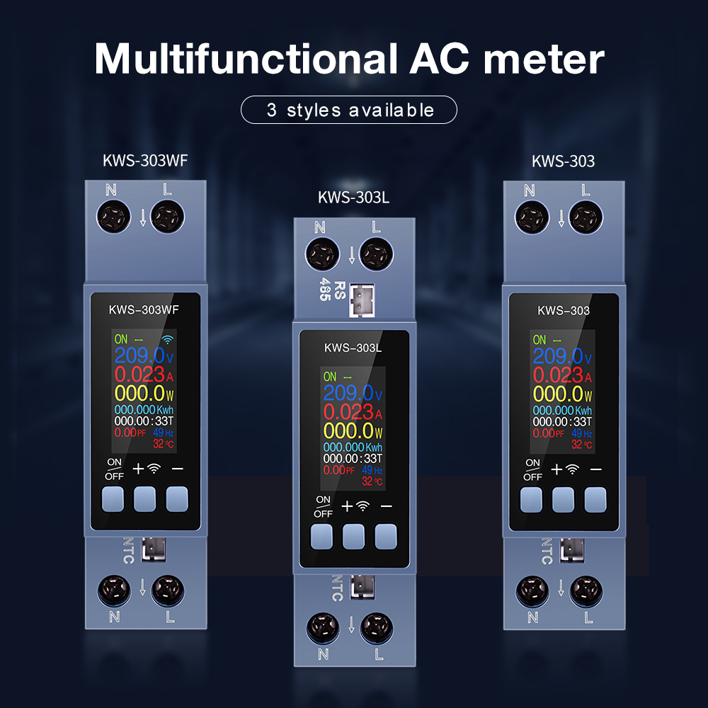 Energy Meter Bidirectional - 8‑in‑1 Din Rail Energy Meter Color