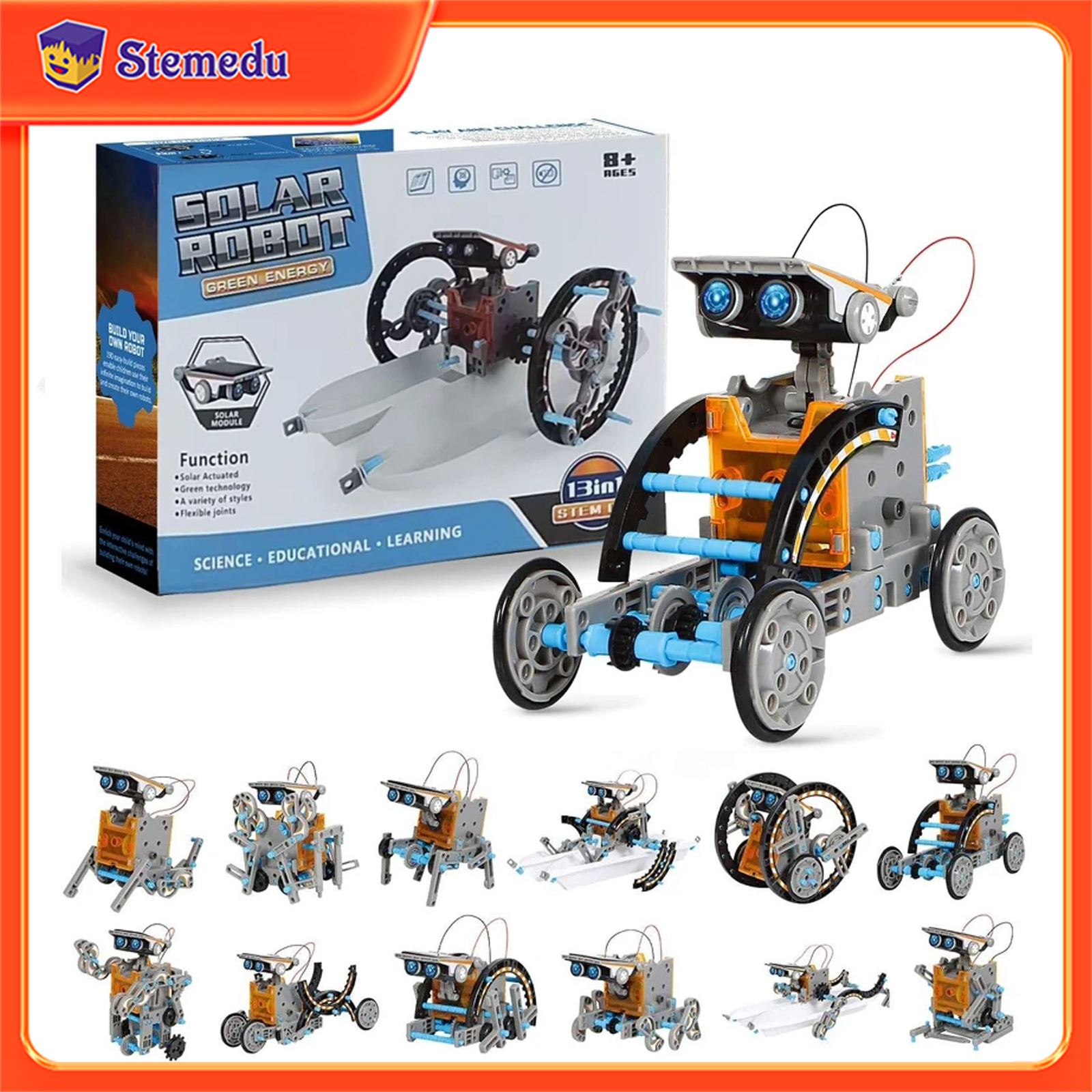 Renewable Energy Lego - 13 in 1 Solar Powered Robot