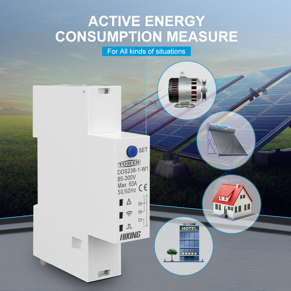 18mm 63A WIFI smart Bidirectio - Energy Meter Bidirectional ulasan dan harga