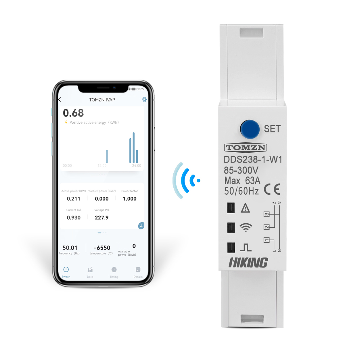 18mm 63A WIFI smart Bidirectio - Energy Meter Bidirectional ulasan dan harga