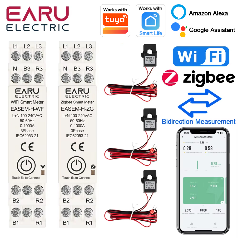Tuya Smart WiFi ZigBee Energy  - Energy Meter Bidirectional ulasan dan harga