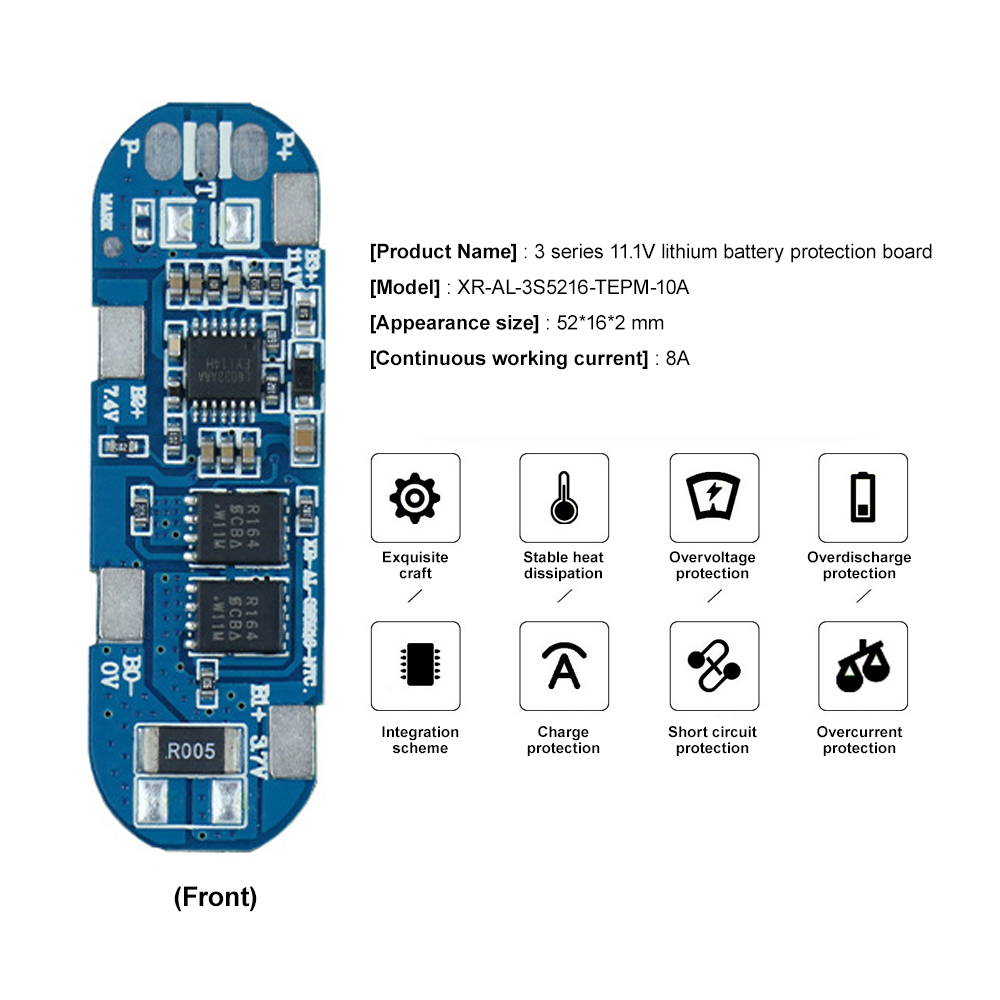 BMS 3S 8A 11.1V 18650 Li-ion B - Lifepo4 Battery Pack ulasan dan harga