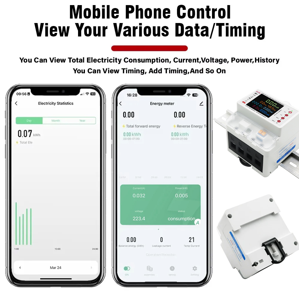 Three Phase Tuya WiFi Smart Bi - Energy Meter Bidirectional ulasan dan harga
